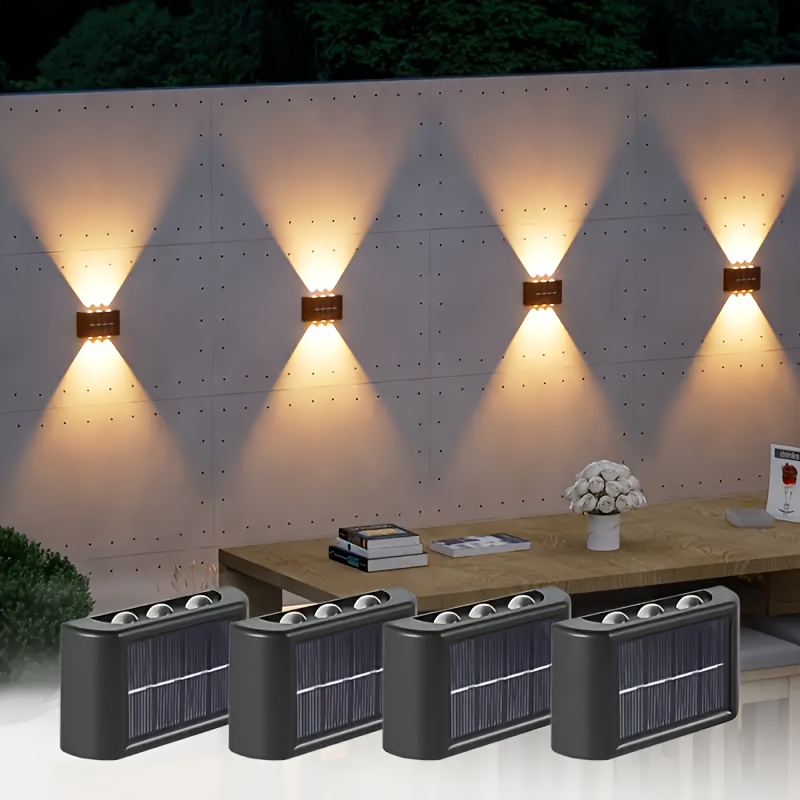 Solar Garden Light - مصباح جداري شمسي LED خارجي مقاوم