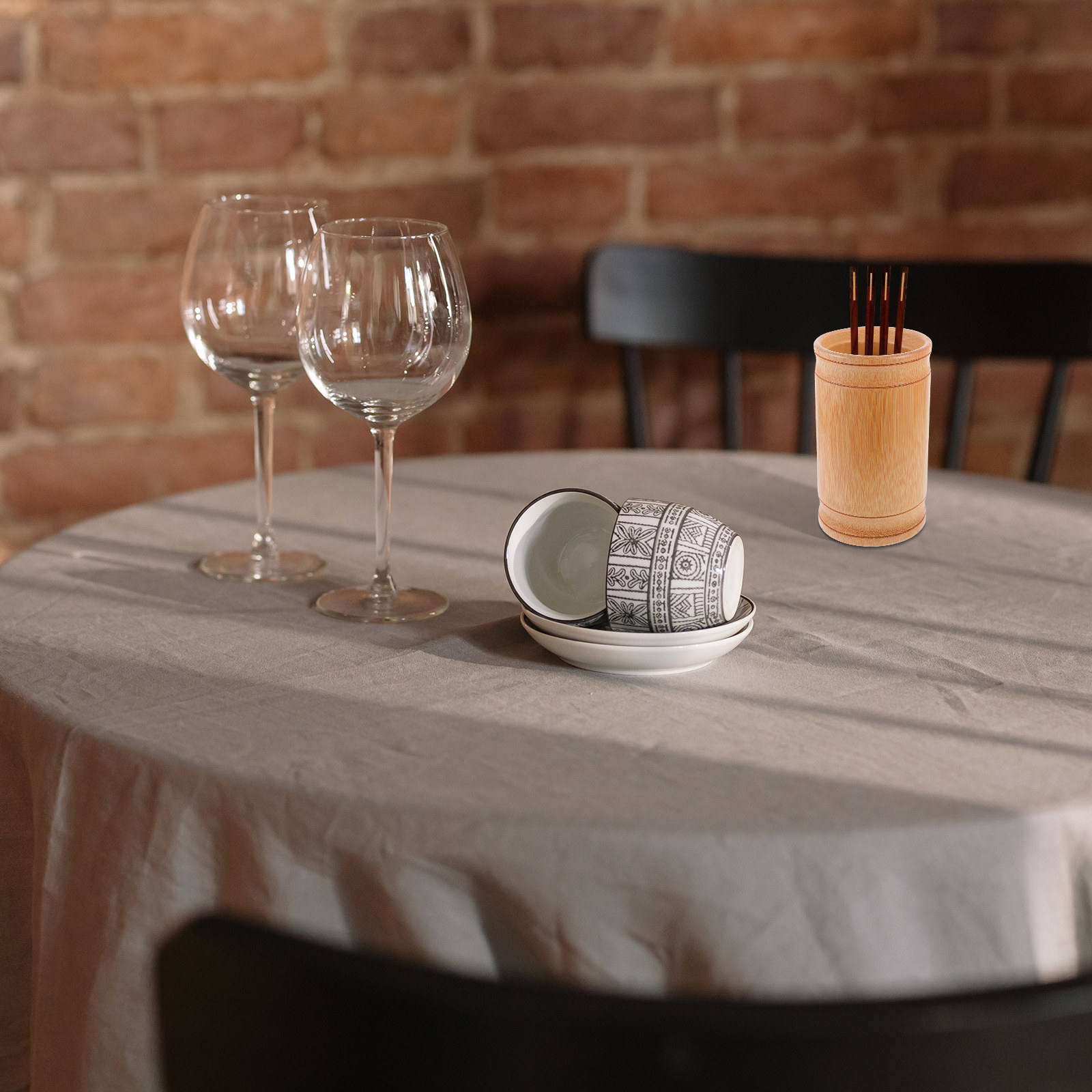 Bamboo Cutlery - حامل عيدان الطعام المصنوع من الخيزران،