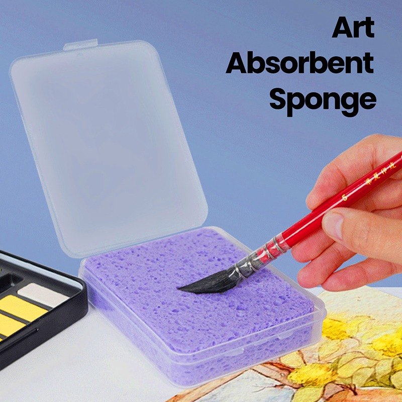 Eco Sponge - إسفنجة تنظيف الألوان المائية في علبة،