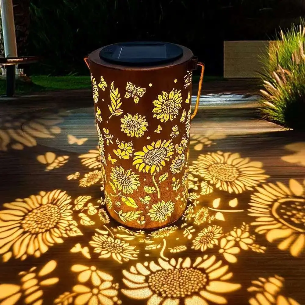 Solar Garden Light - إضاءة زهرة عباد الشمس وتأثير الضوء