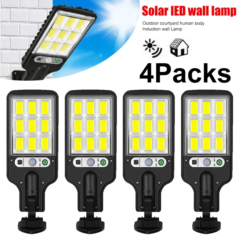Solar Garden Light - مصباح جداري خارجي قوي يعمل بالطاقة