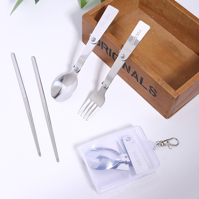 Bamboo Cutlery - 1 قطعة/3 قطعة الفولاذ المقاوم للصدأ