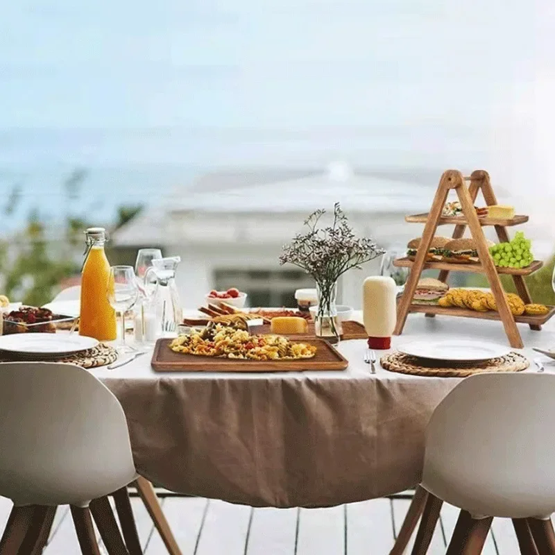 صينية تقديم خشبية بثلاث طبقات، - مراجعة Bamboo Cutlery وسعره