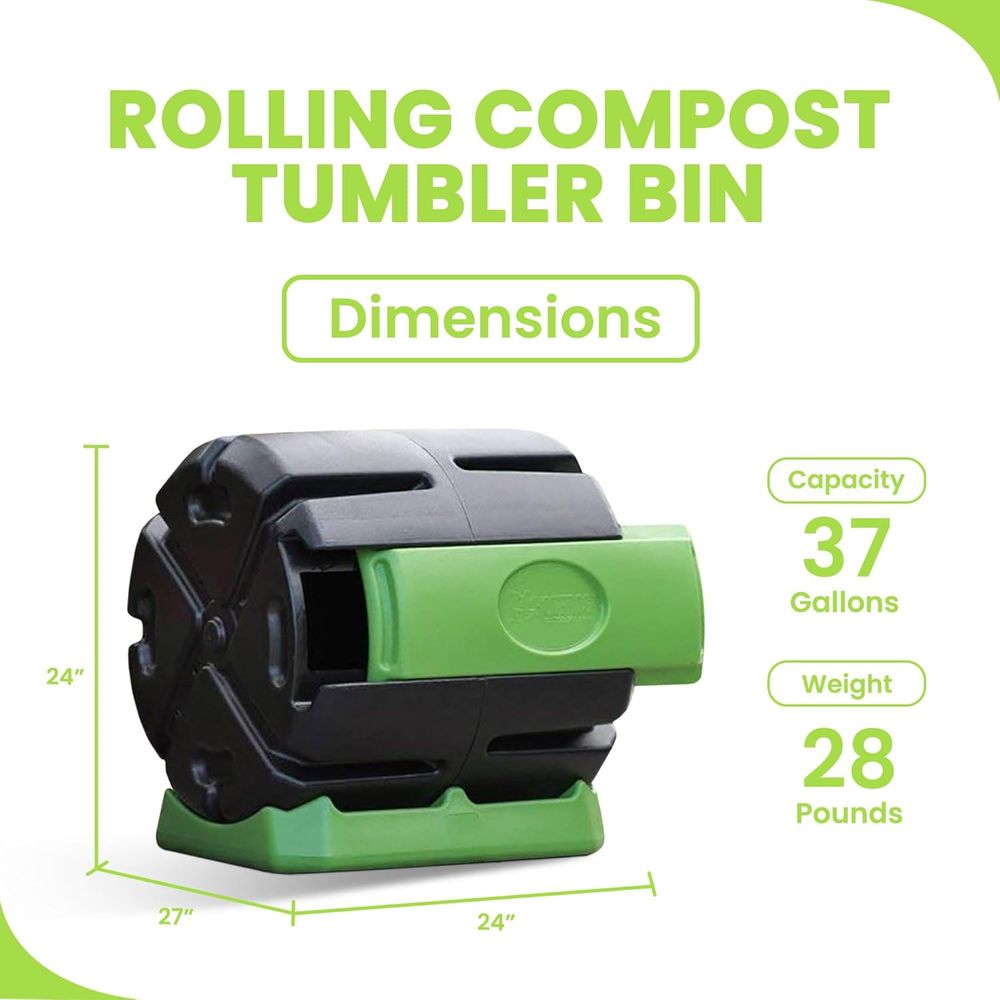 صندوق سماد دوار خارجي أحادي ال - مراجعة Compost Bin وسعره