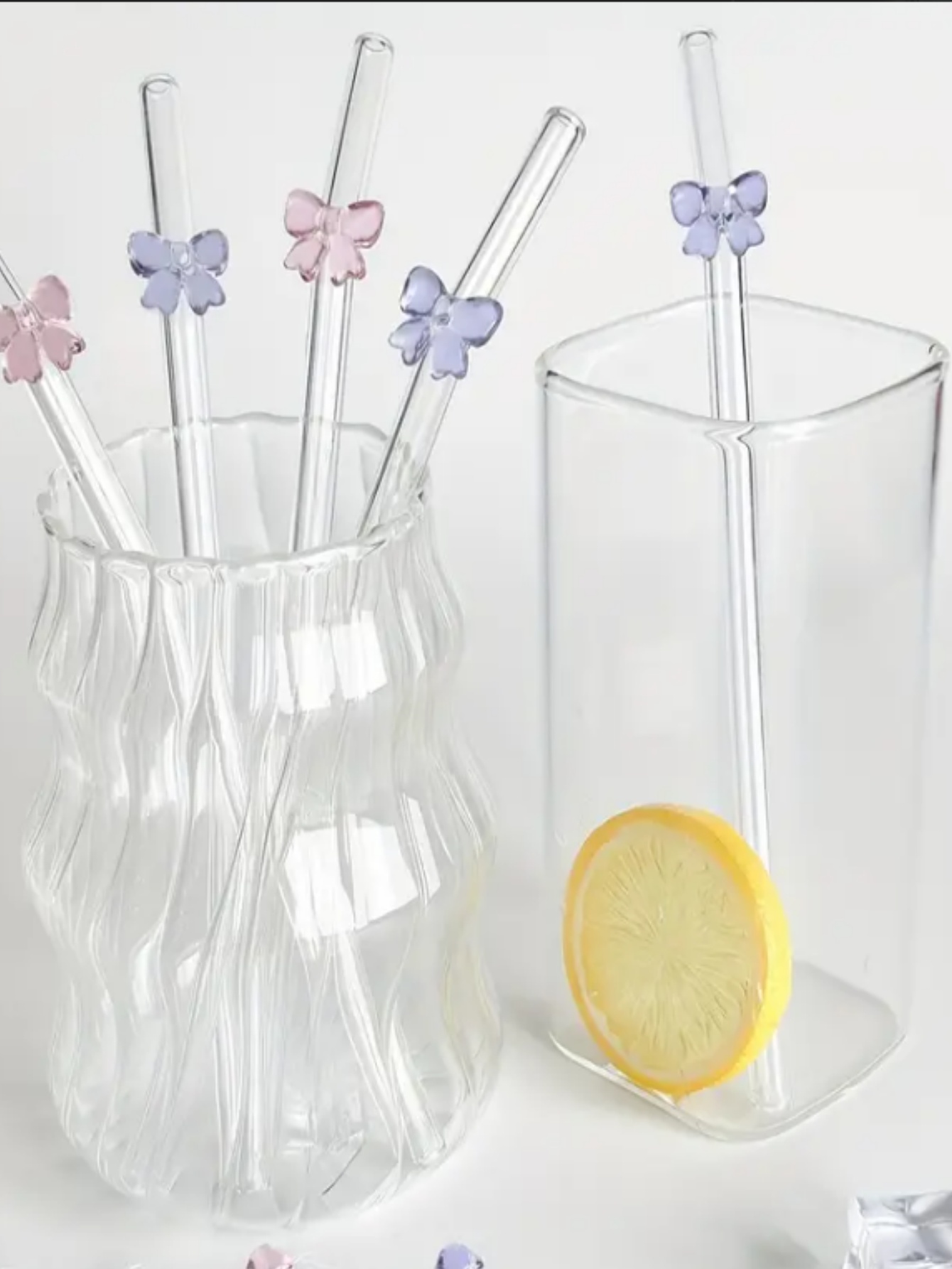 2/6 قطع من شفاطات الزجاجية الأ - مراجعة Reusable Straw وسعره