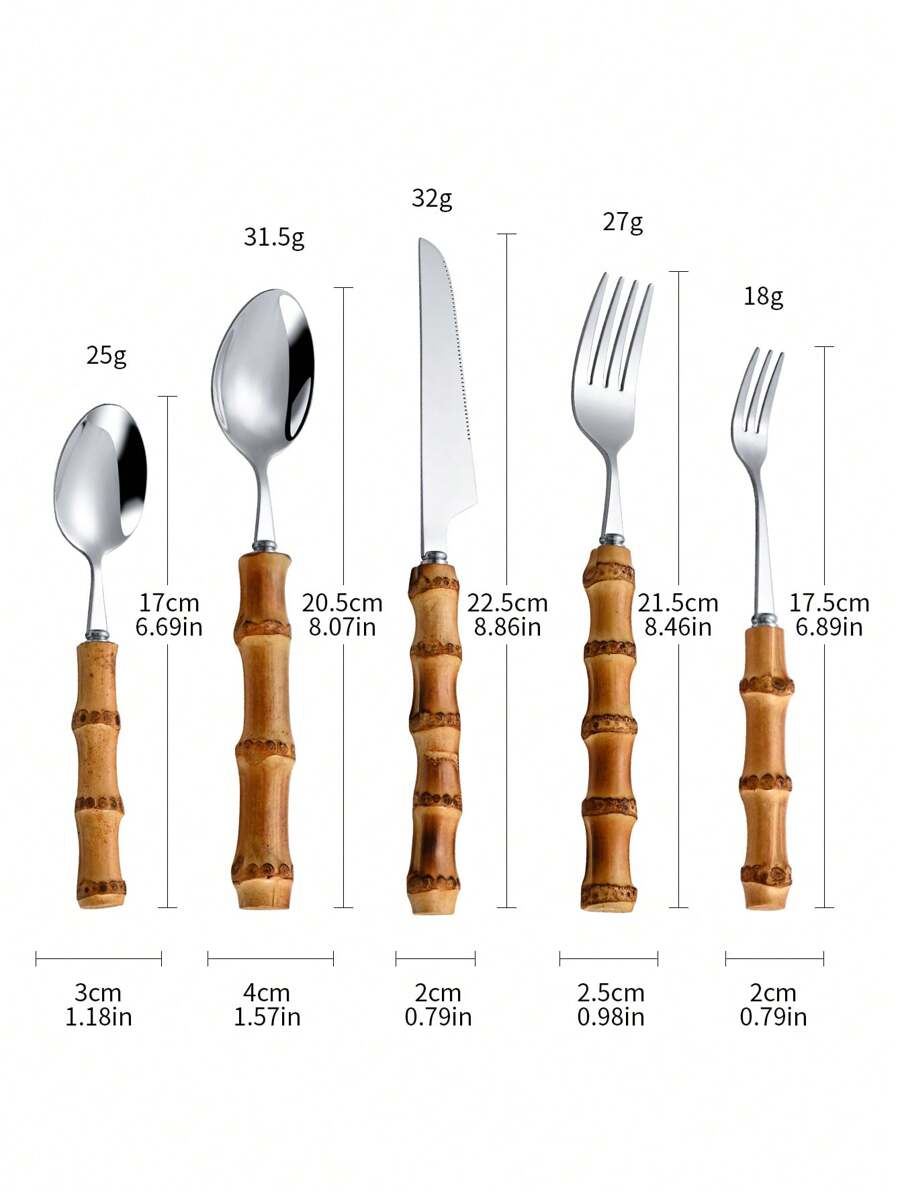 طقم أدوات مائدة من الفولاذ الم - مراجعة Bamboo Cutlery وسعره