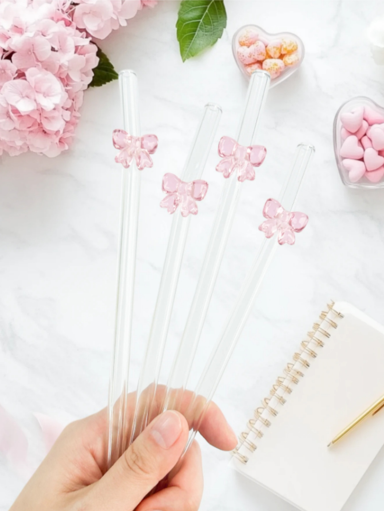 1/6 قطعة قش زجاجي على شكل فيون - مراجعة Reusable Straw وسعره