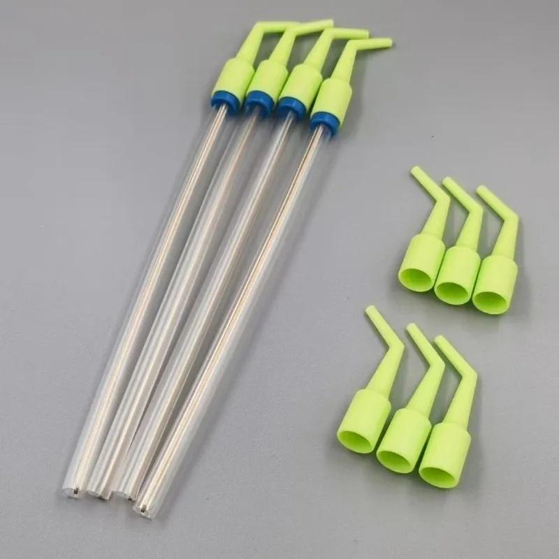 10 قطعة طب الأسنان المتاح شفط  - مراجعة Reusable Straw وسعره