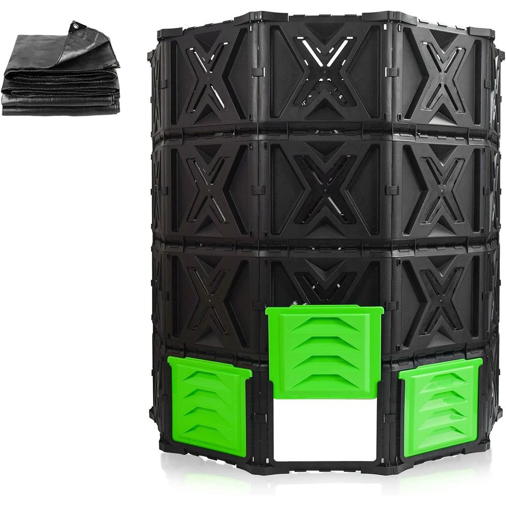 صندوق سماد كبير XXL خارجي - 72 - مراجعة Compost Bin وسعره
