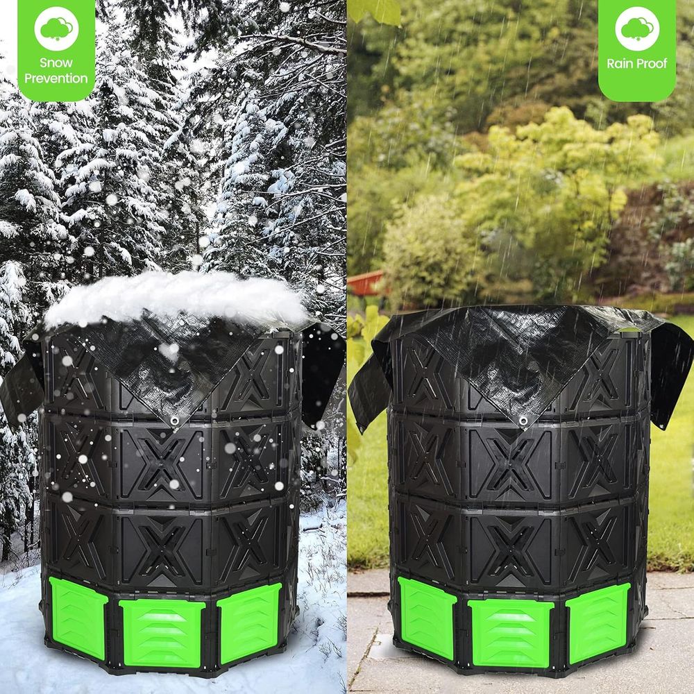 صندوق سماد كبير XXL خارجي - 72 - مراجعة Compost Bin وسعره