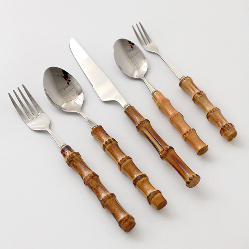 الفولاذ المقاوم للصدأ مجموعة أ - مراجعة Bamboo Cutlery وسعره