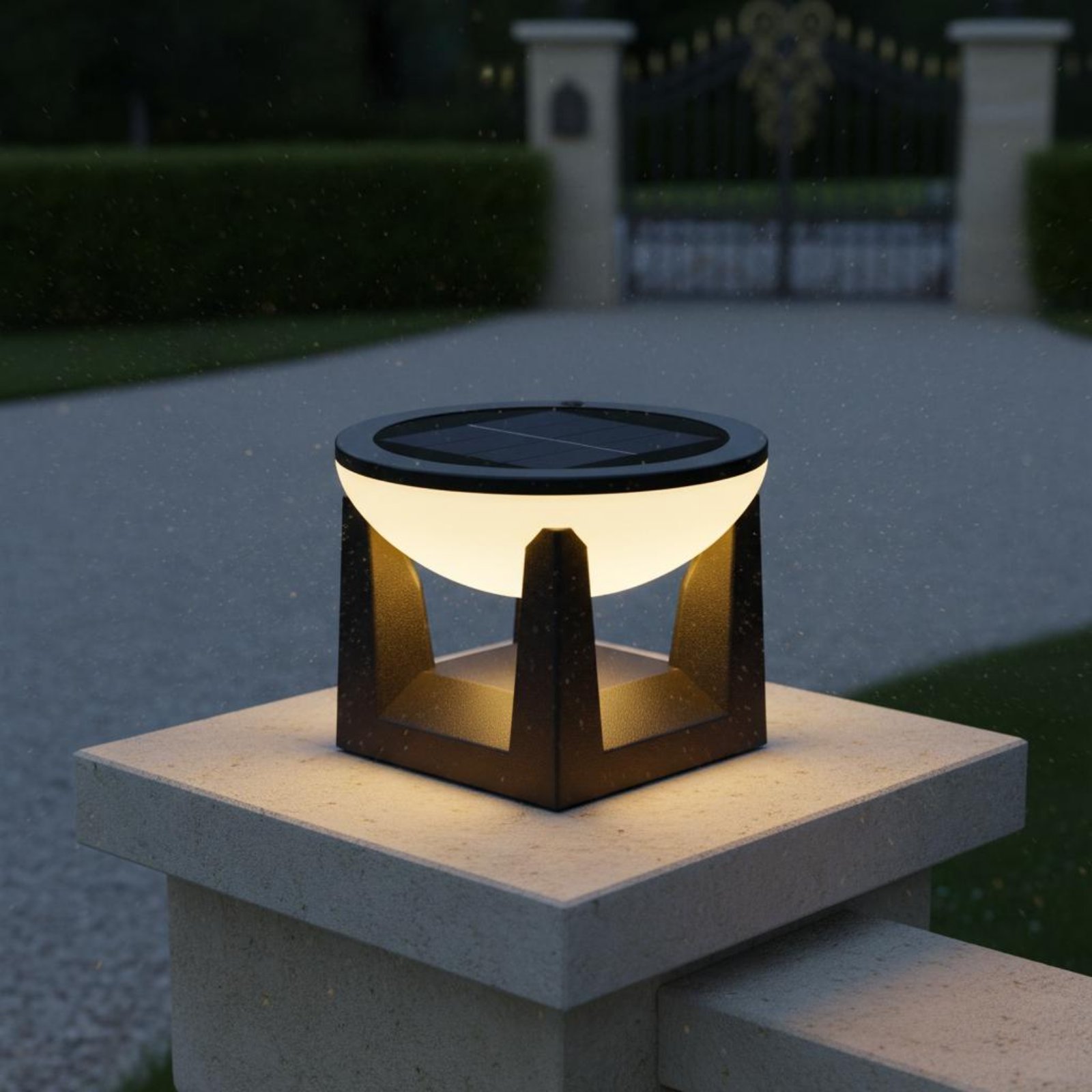 مصباح عمود شمسي سهل التركيب، إ - مراجعة Solar Garden Light وسعره